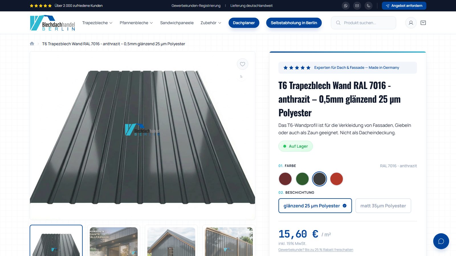 Berlin Blechdachhandel — Projekteinblick 9
