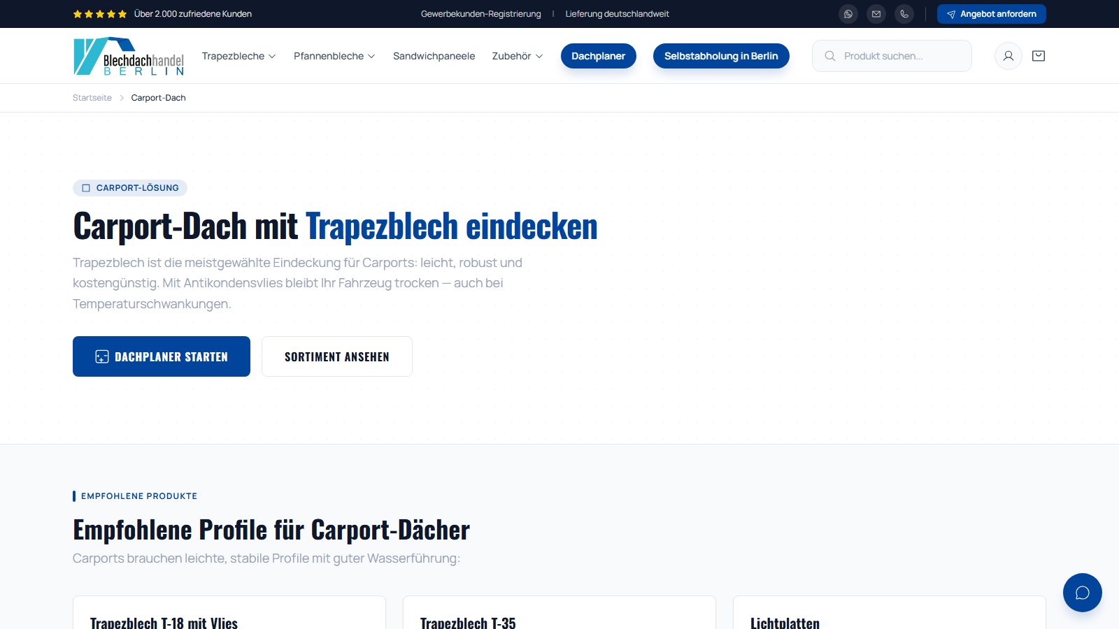 Berlin Blechdachhandel — Projekteinblick 10