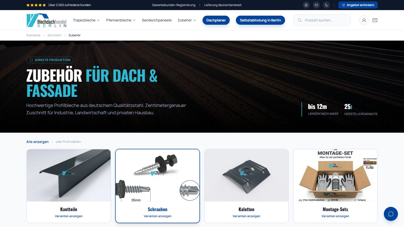 Berlin Blechdachhandel — Projekteinblick 12