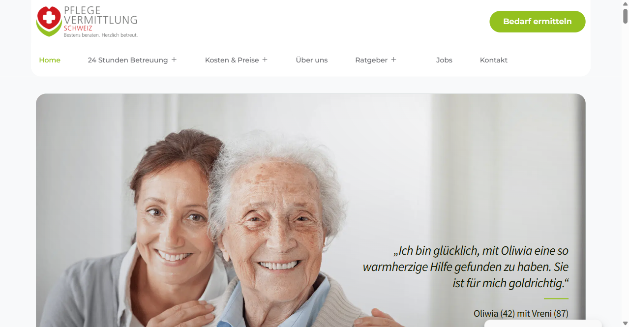 Pflegevermittlung Schweiz